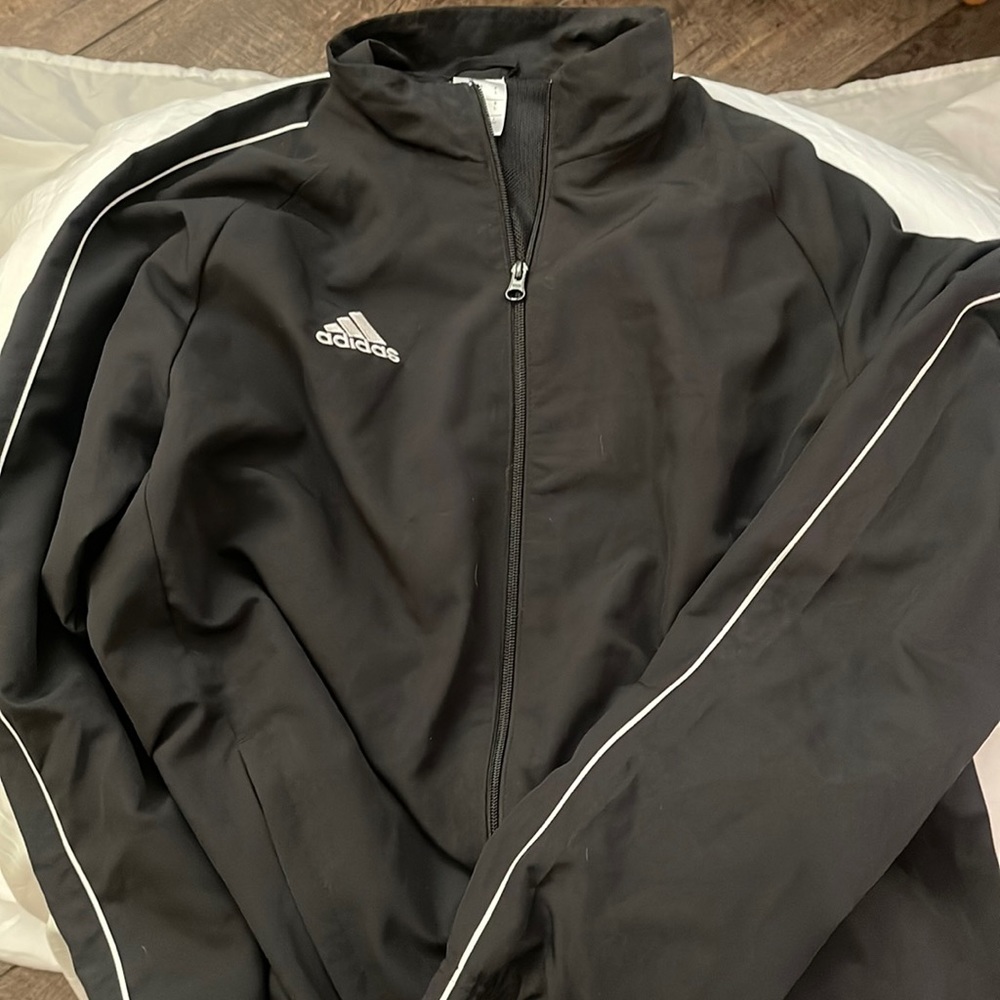 Men's Adidas Zipper front Light Weight Jacket - Black - Size Large